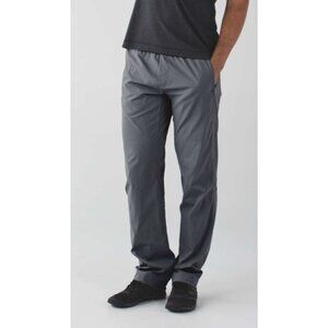 Lululemon Track Studio 32” Pants Men’s Large Gray Straight Stretch Gym Workout
